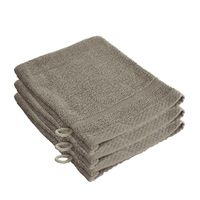 Fresh and Co Set van 3 Washandjes Kleur: Taupe