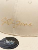 Sixth June / snapback cap Signature Velvet Logo in beige