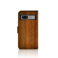 Google Pixel 8A Book Style Case Donker Hout