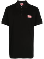 Kenzo logo-patch cotton polo shirt - Noir - thumbnail