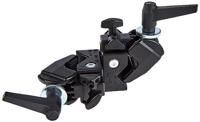 Manfrotto 038 Super Clamp dubbele aluminium klem voor verlichting, draagvermogen 15 kg, zwart