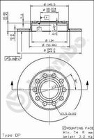 Remschijf BREMBO, Remschijftype: Massief, u.a. für Audi, Seat - thumbnail