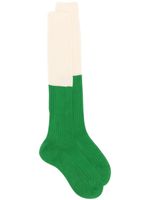 Sofie D'hoore chaussettes bicolores à design nervuré - Vert