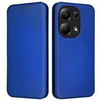 Xiaomi Redmi Note 13 Pro 4G/Poco M6 Pro Flip Hoesje - Koolstofvezel - Blauw