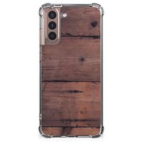 Samsung Galaxy S21 Plus Stevig Telefoonhoesje Old Wood