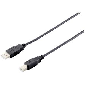 Equip USB-kabel USB-A stekker, USB-B stekker 1.00 m Zwart 128863