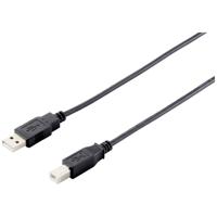 Equip USB-kabel USB-A stekker, USB-B stekker 1.00 m Zwart 128863 - thumbnail