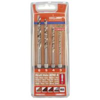 Alpen 603002100 Hout-spiraalboorset 4-delig 3 mm, 4 mm, 5 mm, 6 mm 1/4 (6.3 mm) 1 set(s)