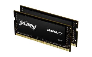 Kingston FURY Impact Werkgeheugenset voor laptop DDR4 64 GB 2 x 32 GB Non-ECC 3200 MHz 260-pins SO-DIMM CL20 KF432S20IBK2/64