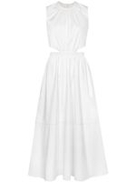 Proenza Schouler White Label robe mi-longue en popeline à découpes - Blanc - thumbnail