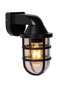 Lucide LEWIS - Wandlamp Buiten - 1xE27 - IP44 - Zwart