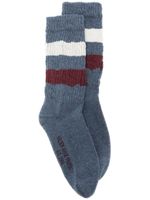 Golden Goose striped ankle socks - Bleu