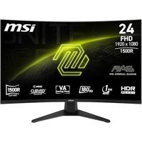 MSI MAG 244C 24 inch FHD gebogen gaming monitor - VA 1500R paneel 1920 x 1080, 1ms, Adaptive Sync - DP 1.2a, HDMI 2.0b CEC