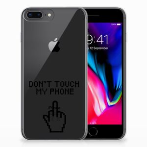 Apple iPhone 7 Plus | 8 Plus Silicone-hoesje Finger Don't Touch My Phone