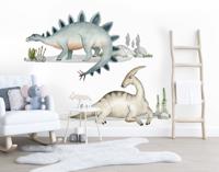 Muursticker - Stegosaurus en Parasaurolophus - thumbnail