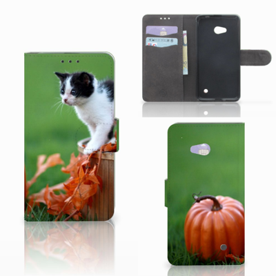 Microsoft Lumia 640 Telefoonhoesje met Pasjes Kitten