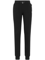 Philipp Plein pantalon de jogging à plaque logo - Noir