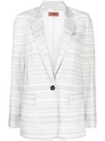 Missoni blazer boutonné à motif zigzag - Blanc