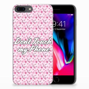 Apple iPhone 7 Plus | 8 Plus Silicone-hoesje Flowers Pink DTMP