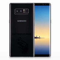 Samsung Galaxy Note 8 Silicone-hoesje Gun Don't Touch My Phone - thumbnail