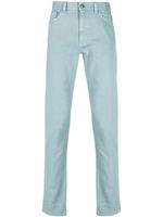 Zegna pantalon droit à taille mi-haute - Bleu