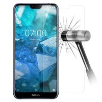 Nokia 7.1 Screenprotector van gehard glas - 9H, 0,3 mm - Doorzichtig - thumbnail