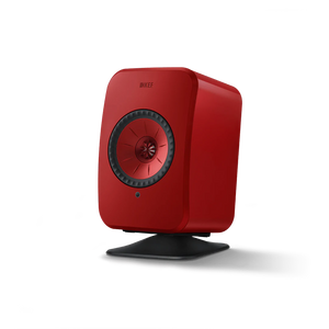 KEF Combi Deal LSX II Wireless Stereo Speakers + P1 Desk pad tafelstandaard - Rood/Zwart