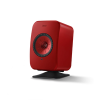 KEF Combi Deal LSX II Wireless Stereo Speakers + P1 Desk pad tafelstandaard - Rood/Zwart