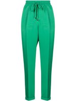 Kiton pantalon droit en soie à lien de resserrage - Vert