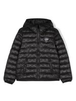 Diesel Kids veste matelassée à patch logo - Noir