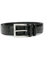 Orciani ceinture en peau de crocodile vernie - Noir