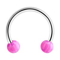 Circular barbell Chirurgisch staal 316L / Acryl Circular Barbells - thumbnail