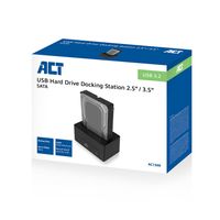 ACT Connectivity 2,5"/3,5" SATA harde schijf docking station dockingstation USB 3.2 Gen1 (5 Gbit/s) - thumbnail