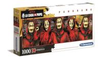 Clementoni - 39545 - Puzzel Panorama - La Casa De Papel/Heist - 1000 stukjes - Made in Italy - legpuzzels voor volwassenen - legpuzzels Netflix