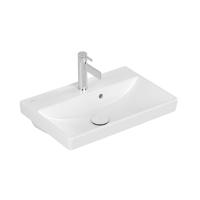 Villeroy & Boch Avento meubelwastafel 55x37cm 1 kraangat met overloop ceramic+ wit 4A0055R1 - thumbnail