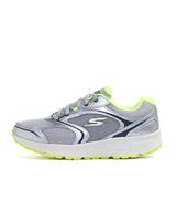 Skechers Dames Go Run Consistent Chandra Road Schoen, Zilveren lederen limoen rand, 37 EU