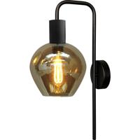 Masterlight Zwarte wandlamp Bounty met glas 3472-05-05-3 - thumbnail