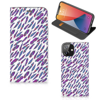 iPhone 12 | iPhone 12 Pro Hoesje met Magneet Feathers Color - thumbnail