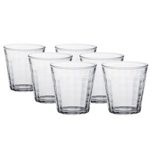 6x Drinkglazen/waterglazen transparant 220 ml Prisme