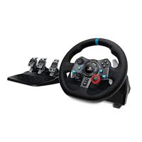 Logitech G29 Driving Force-Racestuur en Vloerpedalen, Force Feedback, Roestvrijstalen Versnellingsregelaars, Lederen Stuur voor PS5, PS4, PC, Mac - Zwart