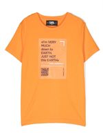 Karl Lagerfeld Kids t-shirt à slogan imprimé - Orange - thumbnail