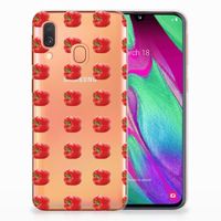 Samsung Galaxy A40 Siliconen Case Paprika Red - thumbnail