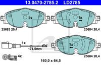 Remmenset, remschijf ATE, Remschijftype: Geventileerd, Inbouwplaats: Vooras, u.a. für Seat, Audi, VW - thumbnail