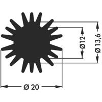 Fischer Elektronik 10021667 SK 585 15 SA LED-koellichaam 6.1 K/W (Ø x h) 20 mm x 15 mm