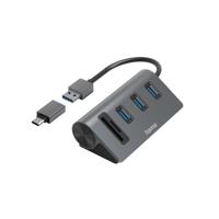 Hama 00200140 laptop dock & poortreplicator USB 3.2 Gen 1 (3.1 Gen 1) Type-A Antraciet, Zwart - thumbnail