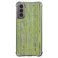 Samsung Galaxy S21 Stevig Telefoonhoesje Green Wood