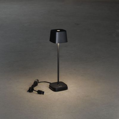 Konstsmide 7829-750 Capri Tafellamp met accu 2.2 W Warmwit Zwart