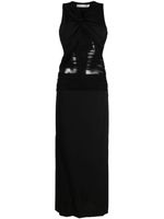 Christopher Esber Semblance tulle-trim ruched dress - Noir