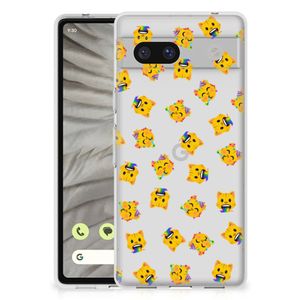 TPU bumper voor Google Pixel 7A Katten Emojis