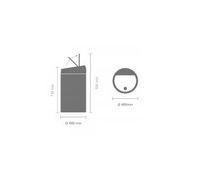 Brabantia Touch Bin 60 Liter Matt Black - thumbnail